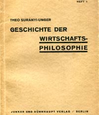 Geschichte der Wirtschaftsphilosophie.