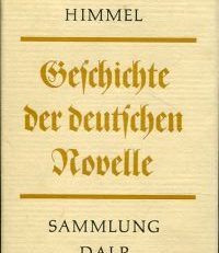 Geschichte der deutschen Novelle.