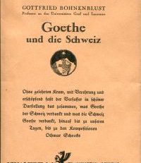 Goethe und die Schweiz.