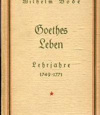 Goethes Leben. Lehrjahre 1749-1771 [Band 1].