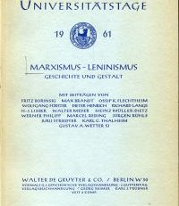 Marxismus-Leninismus , Geschichte und Gestalt.