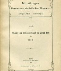 Statistik der Gemeindesteuern im Kanton Bern ; pro 1908.