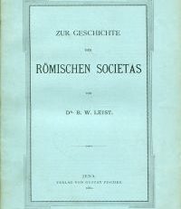 Zur Geschichte der Römischen Societas.