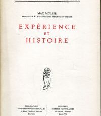 Expérience et histoire. [4 leçons, prononcées en langue française à l'Université de Louvain 1957].
