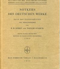 Notkers des deutschen Werke, nach den Handschriften neu herausgegeben. - Band 1/Heft 1: Boethius, De consolatione philosophiae, I und II.