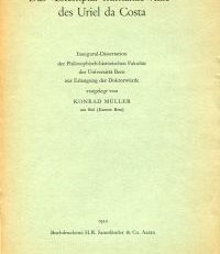 Das "Exemplar humanae vitae" des Uriel da Costa.