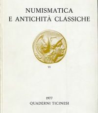 Numismatica e antichità classiche, VI / 1977. Direttore Ernesto Bernareggi.