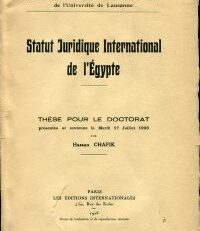 Statut juridique international de l'Egypte.