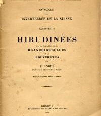 Hirudinées avec un appendice sur les Branchiobdelles et les Polychètes.