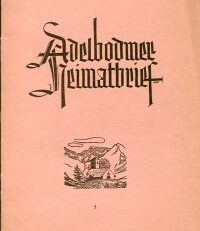 Adelbodmer Heimatbrief, Nr. 5, Herbst 1950.