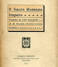 Sacro romano impero. Tradotto da Ugo Balzani.