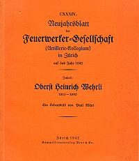 Oberst Heinrich Wehrli. 1815-1890. Ein Lebensbild.