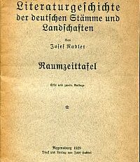 Literaturgeschichte der deutschen Stämme und Landschaften. Raumzeittafel.