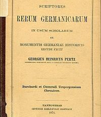 Burchardi et Cuonradi Urspergensium Chronicon. ex recensione Ottonis Abel et Ludewici Weiland.