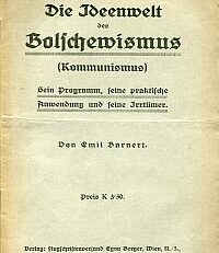 Die Ideenwelt des Bolschewismus (Kommunismus). sein Programm, seine praktische Anwendung und seine Irrtümer.