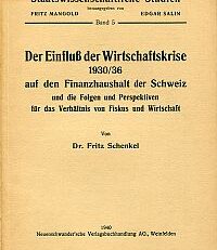 Der Einfluß der Wirtschaftskrise 1930/36 auf den Finanzhaushalt der Schweiz und die Folgen und Perspektiven für das Verhältnis von Fiskus und Wirtschaft.