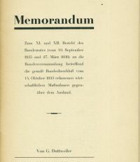 Memorandum. zum 11. und 12. Bericht des Bundesrates (vom 10. September 1935 und 27. März 1936) an die Bundesversammlung betreffend die gemäss Bundesbeschluss vom 14. Oktober 1933 erlassenen wirtschaftlichen Massnahmen gegenüber dem Ausland.