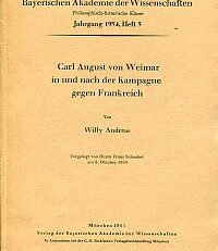 Carl August von Weimar in und nach der Kampagne gegen Frankreich.
