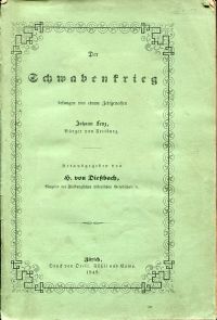Der Schwabenkrieg. besungen von einem Zeitgenossen.