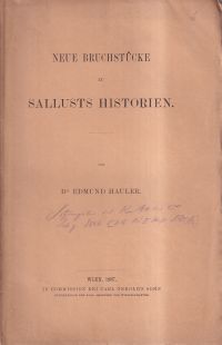 Neue Bruchstücke zu Sallusts Historien.